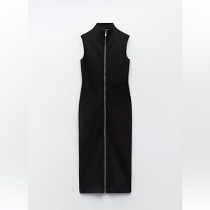Zara Zipper Midi Dress